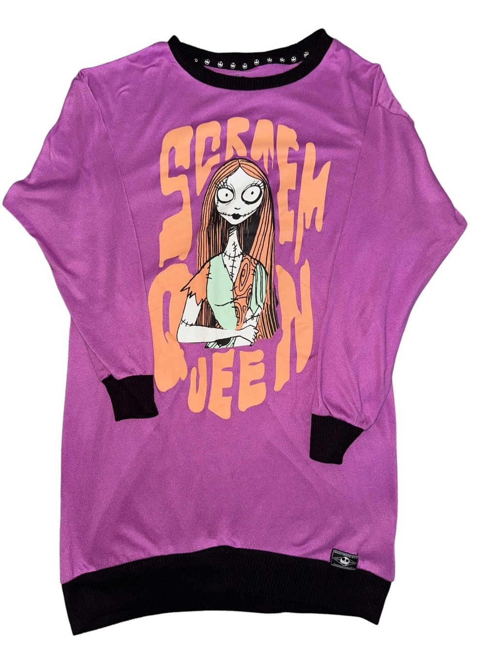 Disney Nightmare Before Christmas Sally Sleep Shirt Girls 4/6 Purple Pajama